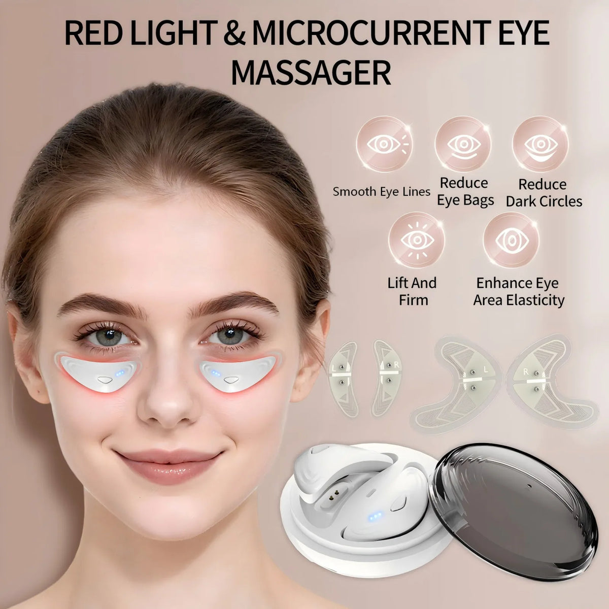 Masque de Massage Yeux EMS & LED